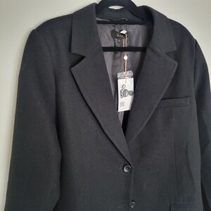 Quince Oversize Italian Wool Blazer Black  Sz S And Sz L NWT